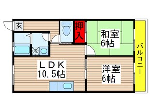 コ－ポラス丸秀Ｂ棟の物件間取画像